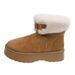 Thick Soled Snow Boots For Women, Versatile With Added Fleece And Thick Thickness, Suitable For Both Wearing And Short Sleeved Snow Cotton Shoes_vogvips.com