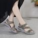 K6357-2 New 2025 Sports Sandals With Printed Velcro Large Size Women's Shoes_vogvips.com