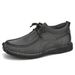 Men's Work Boots With Cushioned Insoles & Slip-Resistant Outsoles - Casual Lace-Up Leather Shoes For Business & Daily Wear (Black, Brown, Gray)_vogvips.com
