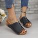 2025 New Plus Size Women's Shoes Sandals Comfortable Wedge Heel Slippers Simple_vogvips.com