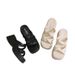 Women's Platform Slides For Women - Chunky White Sandals With Heel (Summer Flip Flops & Comfortable Beach Shoes)_vogvips.com