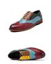 Men's Business Formal Wear, Brogue Carved British Style, Color-blocked, Height-increasing Leather Shoes For Grooms And_vogvips.com