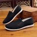 Old Beijing Cloth Men, Cowhide Casual For Middle-aged And Elderly, Black Work Shoes, Thick Sole, Large Size Men's Shoes_vogvips.com