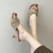 2026 Summer New Simple One-Strap Sandals Cat High Heel Shoes French Style Women's Outdoor Half Slippers_vogvips.com