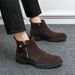 European Warm Series 2025 Youth Short High Top Shoes Martin Suede Leather Men Boots Inner Height Increase Trendy_vogvips.com