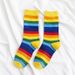 Rainbow Socks For Women Of The Tube All Match Ins Super Hot HyunA Style Net Red Student Striped Color Socks_vogvips.com