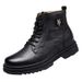 Men's Cotton Shoes, Velvet Warm High-top Top Martin Boots, Snow Boots, Men's Casual Leather Boots_vogvips.com