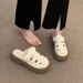 Roman Sandals For Women Summer Half Slippers Home Non-Slip Fashion Versatile Beach Two-Way Wear Thick-Soled Clogs_vogvips.com