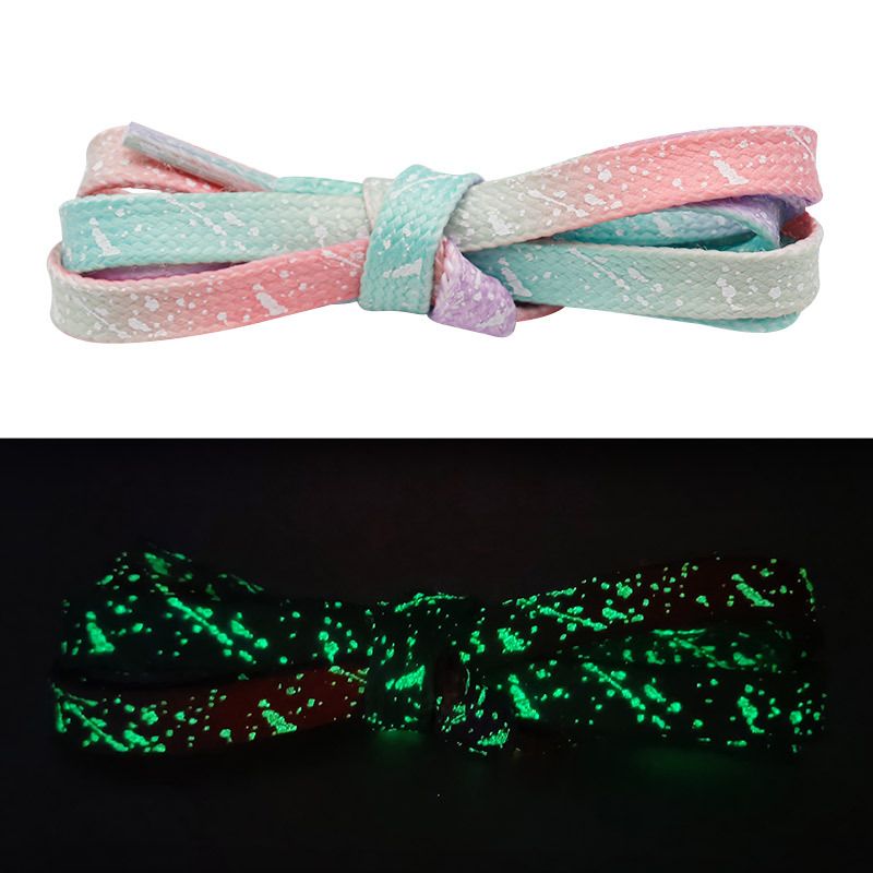 Shoelace Flat Splash-ink Luminous Fluorescent Gradient Shoelace_vogvips.com