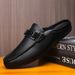 Casual Thin High-end Business Black Le Fu Dou Men's Shoes Outdoor Breathable Trend Soft Leather Waterproof_vogvips.com