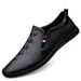 Men's Shoes Men's Casual Leather Shoes Embossed Crocodile Pattern Beanie Shoes Men_vogvips.com