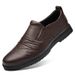 Leather Shoes Men's Casual Men's Shoes Men's Gouging Leather Shoes Dad Work Layer Leather_vogvips.com