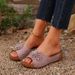 Women's Shoes New Summer Wedge Heel Casual Sandals Flower Beach Shoes Manufacturers_vogvips.com