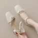 Women's Open-toe Popular Spring New Style, Suitable For Skirts, Fairy-style High-heeled Sandals, Pearl Single-strap_vogvips.com