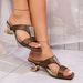Women's High-heeled Sandals 2025 New Summer Outdoor Slip-on Sandals, Trendy Square-toed Open-toe European And American_vogvips.com