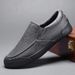 European Warm Series Leather Casual Loafers Slip-On Sneakers Lazy Korean Style Low-Cut Men's Cotton Shoes_vogvips.com