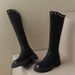 Ins Super Slimming~ Thick Sole Rivet Over-the-Knee Long For Women With Chunky Heel Back Zipper, Autumn And Winter Style_vogvips.com