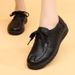 Work Shoes Leather Shoes Women's Work Black Single Shoes Non-slip Soft Sole Waterproof And Oil-proof Women's Shoes_vogvips.com
