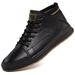 Invisible Mid-top Heightening Shoes Men's Breathable British Style Soft Sole Inner Heightening Men's Shoes Sports And Leisure Board Shoes_vogvips.com
