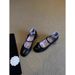 Lancui~ Girl's Style Chunky Heel Mary Jane For Women 2025 Spring Summer New One-Strap Bowknot Shallow Mouth Single Shoes_vogvips.com