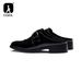 Luxury Patent Mens Half Slippers 2024 Summer New Designer Black Genuine Leather Man Casual Party Business Shoes_vogvips.com
