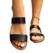 New Solid Color Round Head Wear Casual Large Size Broadband Flip-flops_vogvips.com