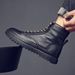 European Warm Series Martin Boots High Street Trend Men's 2025 New Motorcycle Genuine Leather Autumn Winter Black High-top Shoes_vogvips.com