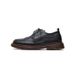 Euro Step 2025 Large Men's Brogue Carved Korean Style Round Toe British Low-top Black Leather Shoes D05-R_vogvips.com