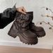 Height Increasing Melard Short For Women 2025 New Autumn Platform Heel Thick Sole Brown Martin Versatile Casual Women's_vogvips.com