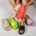 Gingham Platform Sandals For Women Summer Beach Togs_vogvips.com