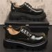 ShoeVault Shiny Men's 2025 New Lace-up British Casual Thick-soled Big Toe Derby Leather Shoes_vogvips.com