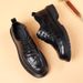 The first layer of cowhide summer new men's business casual leather shoes high-end leather men's thick soled single shoes men's shoes_vogvips.com