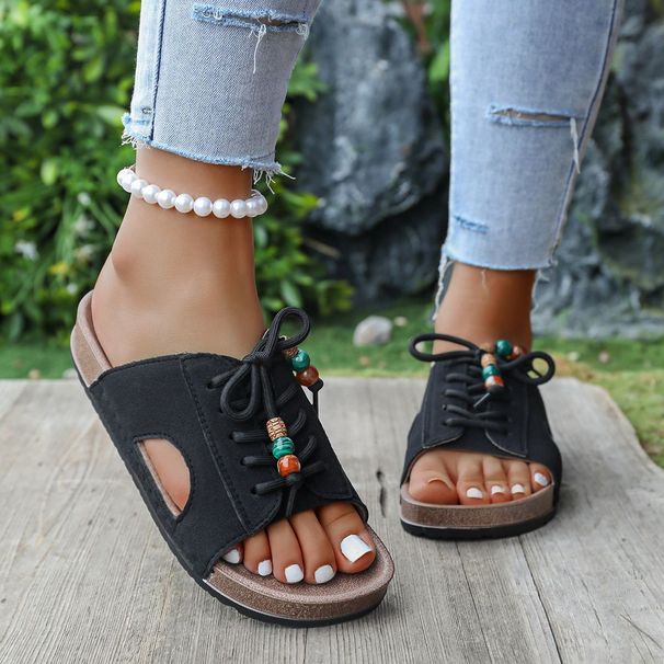 2026 Summer New Large Thick Bottom Slope Heel For Women's Outerwear Fashion Casual Beach Slippers_vogvips.com