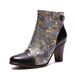 WalkPrime Blue Dream Butterfly New Model Large Size Export European And American Boots Niche Retro Women's Shoes_vogvips.com
