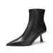 Brown High-Quality Lychee Pattern High Heel Ankle For Women 2025 Autumn Winter New Pointed Toe Stiletto Soft Leather_vogvips.com