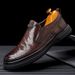 Euro Step Live Leather Men's Business Casual Korean Loafers British Style Slip-On Shoes Trendy_vogvips.com