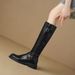 Women's Retro Chunky Heel Knee High Boots Soft PU Leather Riding Boots With Side Zipper For Fall Winter Spring Slimming High Boots Riding Boots_vogvips.com
