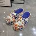 New Summer Men Women, Suitable Outdoor And Indoor Use, Hollow-out Closed-toe Slip-on For Couples, Lazy Slippers_vogvips.com
