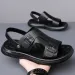 2024 New Men's Sandals Outer Wear Dual Use Car Beach Shoes Youth Versatile Leather Slippers Wholesale_vogvips.com