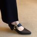 2025 Autumn New Style Pointed Toe Chunky Heel Strap-On French Versatile Shallow Metal Elegant High-Heel Pumps_vogvips.com