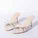 Elegant Bow Detail High Heel Sandals For Women - Comfortable PU Slingback Pumps With Rubber Sole (Black, Red, Beige)_vogvips.com