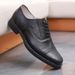 New Men's Formal Three-Section Leather Shoes Handmade Business Lace-Up Casual Top Layer Cowhide_vogvips.com