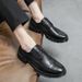 Euro Step Brock Large Size Casual For Men 2025 Autumn New Business Formal Low-top Breathable Wedding Men's Leather Shoes_vogvips.com