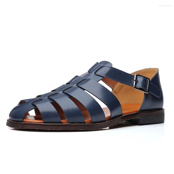 Sandals 38 48 Large Size Men's Outdoor Non Slip Beach Flat Casual Shoes Summer Fashion Business Formal Sandale Homme_vogvips.com