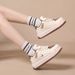 Thick Oled Raied Mall White For Women' New Autumn Intagram Trend Veratile Niche Port And Leiure Board_vogvips.com