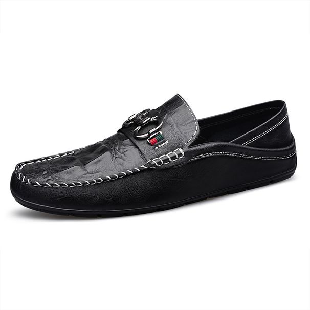 Men's Doudou Shoes Leather Men's Shoes Soft Leather Soft Sole Casual Non-slip Leather Loafers Men's_vogvips.com