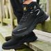 Men's High Top Steel Toe Safety Boots,Microfiber Leather Upper, Non-Slip Rubber Sole For Miners, Construction & Factory Workers Work Shoes_vogvips.com