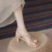 Stunning Women's 2026 Summer New Style Outdoor Wear, Fairy-style Roman Sandals With Chunky Heels, French High-heeled_vogvips.com