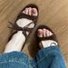 Genuine Leather Chunky Heel Retro Sandals Women, Stunning And Comfortable For Summer, High-heeled With_vogvips.com