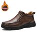 Men's Casual Shoes Short Boots Outdoor Casual Men's Boots Trendy Leather Casual Leather Shoes Men's Shoes_vogvips.com